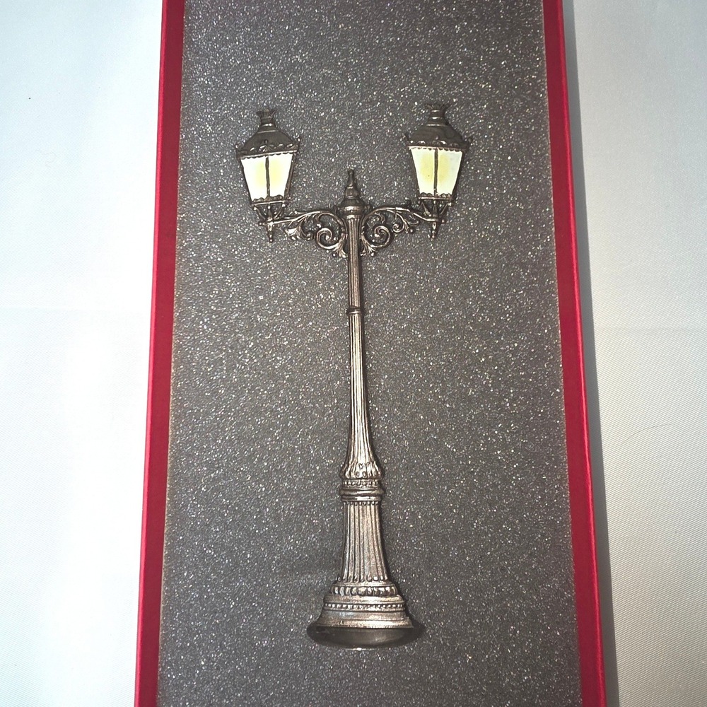 Wilhelm Schweizer Bavarian Pewter‎ Art Two Lamp Gaslight Miniature Boxed